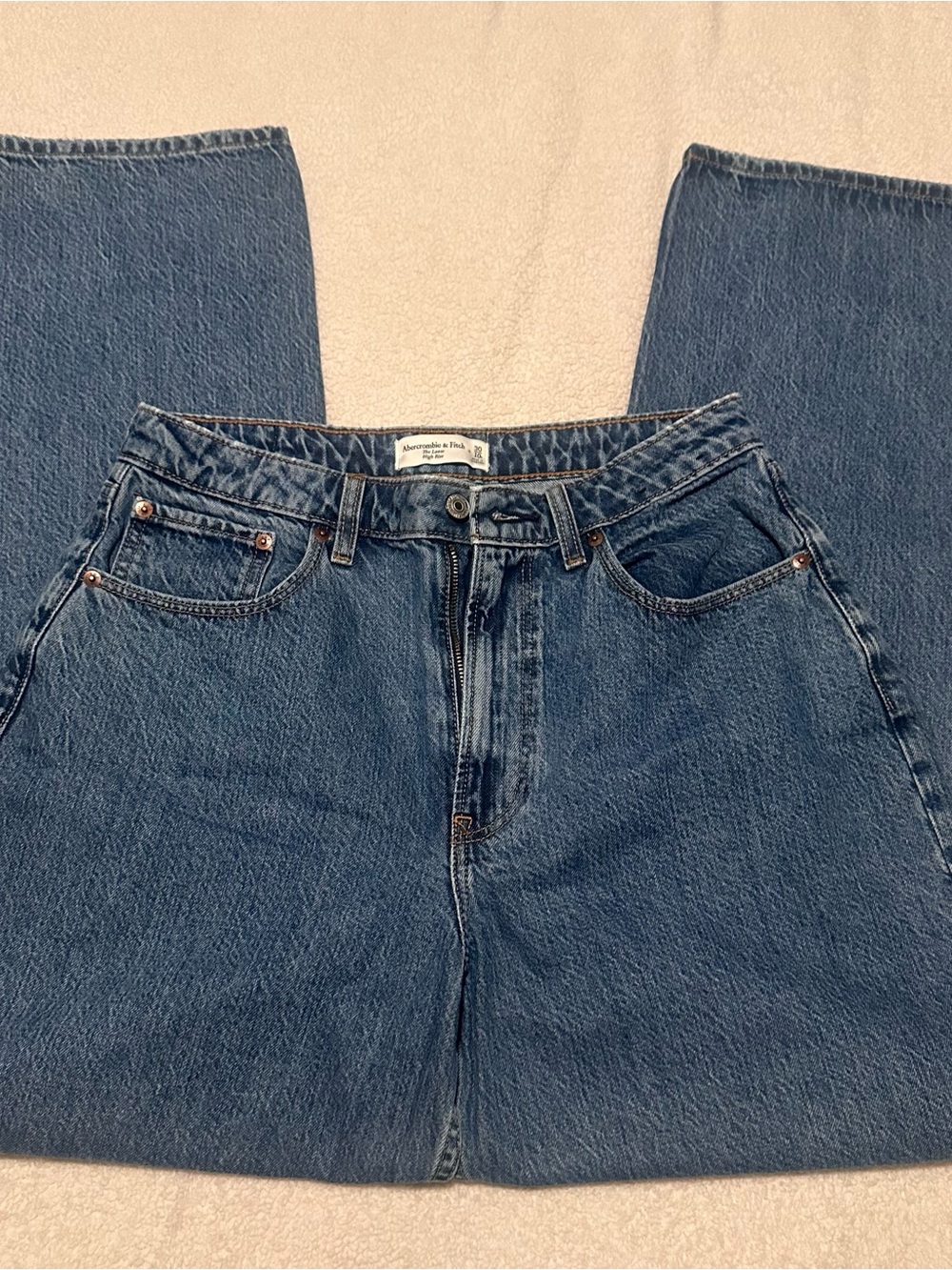 abercrombie & fitch high rise loose jean curve love 10r - Picture 3 of 6